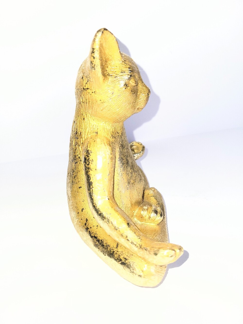 Sagebrook Home Gold Metallic Meditation Yoga Pose Cat Statue Zen Home Decor - Picture 6 of 15